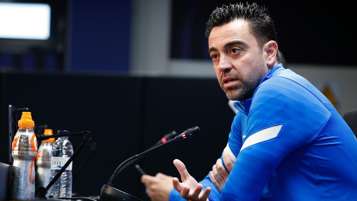 Xavi Hernández, en rueda de prensa