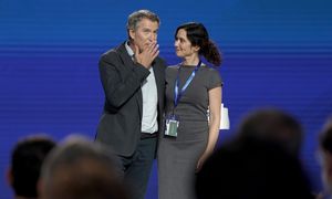 Alberto Núñez Feijóo e Isabel Díaz Ayuso, en el Congreso Nacional del PP.