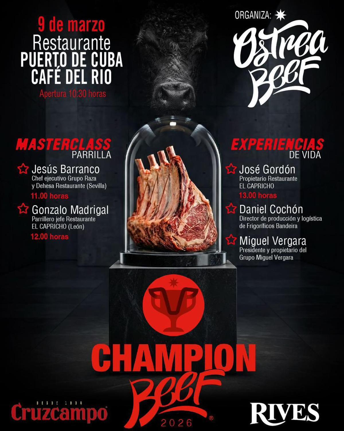 Cartel del evento Campion Beef en Sevilla.