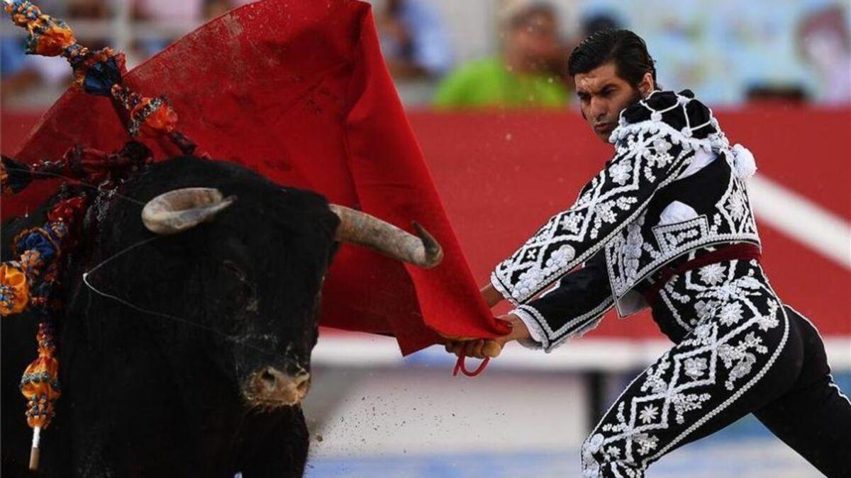 Morante de la Puebla en plena faena.