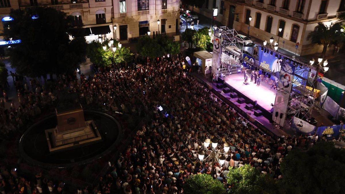 Vista de las Tendillas durante el concierto de Eva Yerbabuena, en la Noche Blanca del Flamenco.q