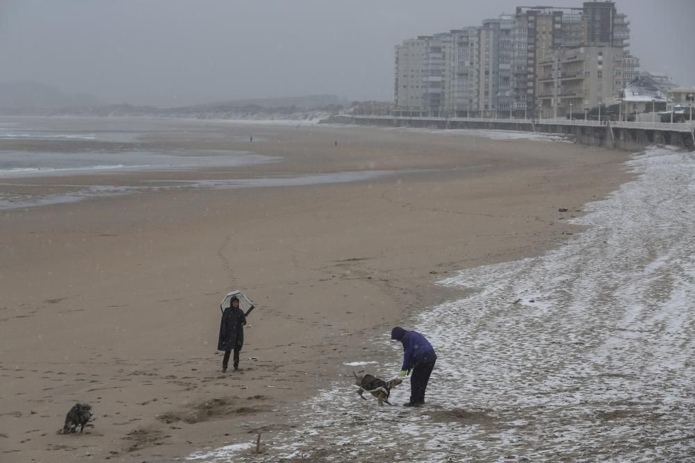 La nevada en la comarca de Avilés