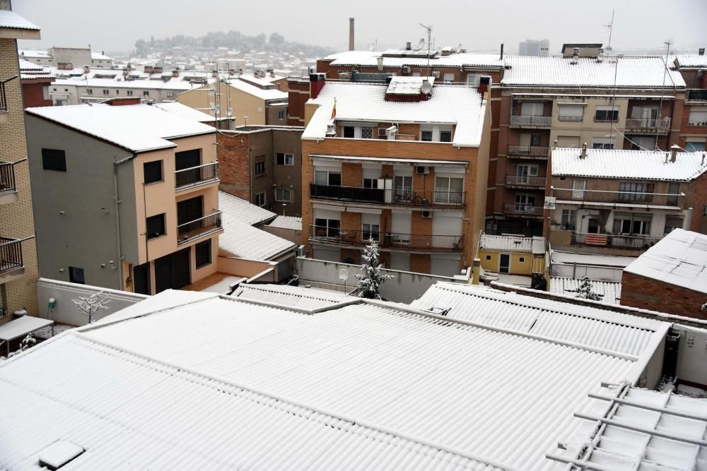 La neu arriba a Manresa