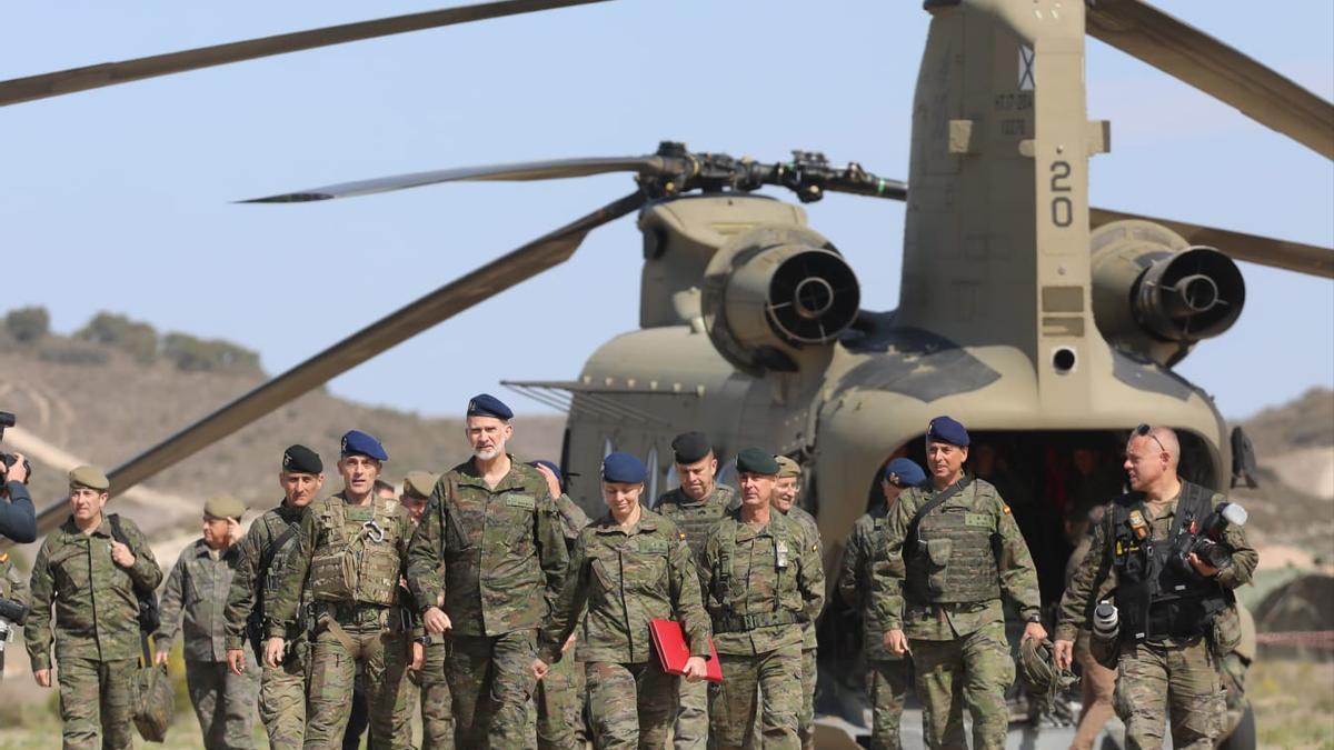 FOTOGALERÍA | Visita de Felipe VI a las maniobras militares de la OTAN en San Gregorio