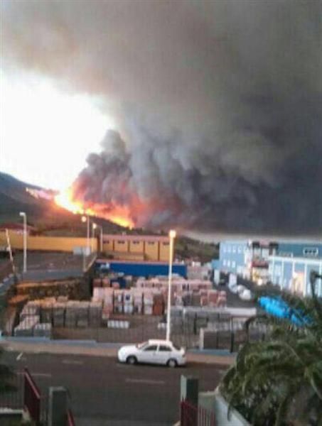 Incendio forestal en la zona de Montaña de Jedey