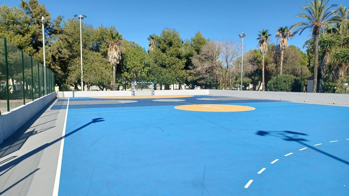 Pista renovada en la plaza de Europa