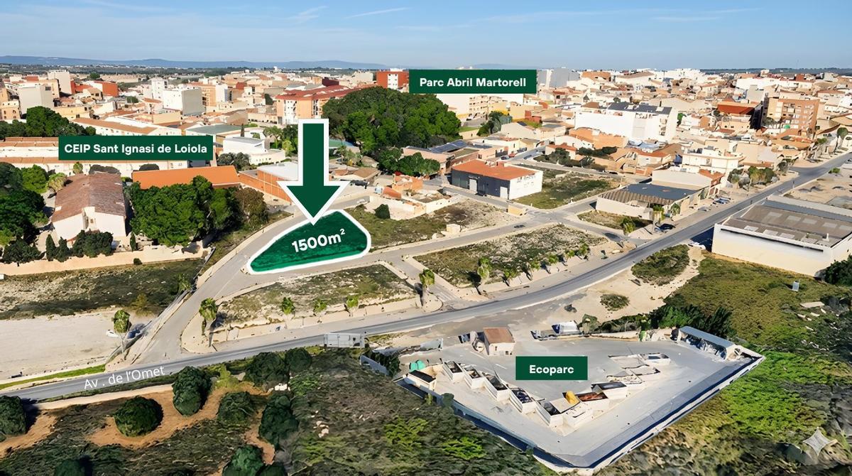 Solar de 1.500 m2 donde se construirá las 45 viviendasde alquiler asequible en Picassent.