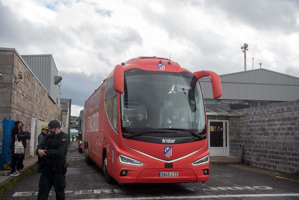 Llegada a A Coruña del Atlético de Madrid para el partido de Copa ante el Deportivo Llegada a A Coruña del Atlético de Madrid para el partido de Copa ante el Deportivo