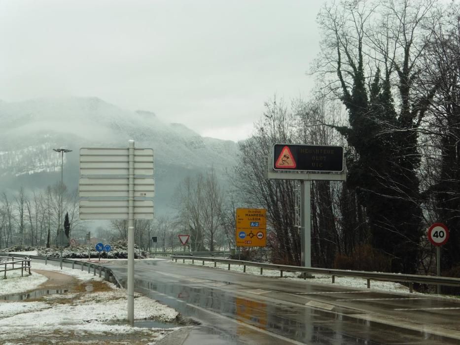 Imatge de la nevada a la Garrotxa