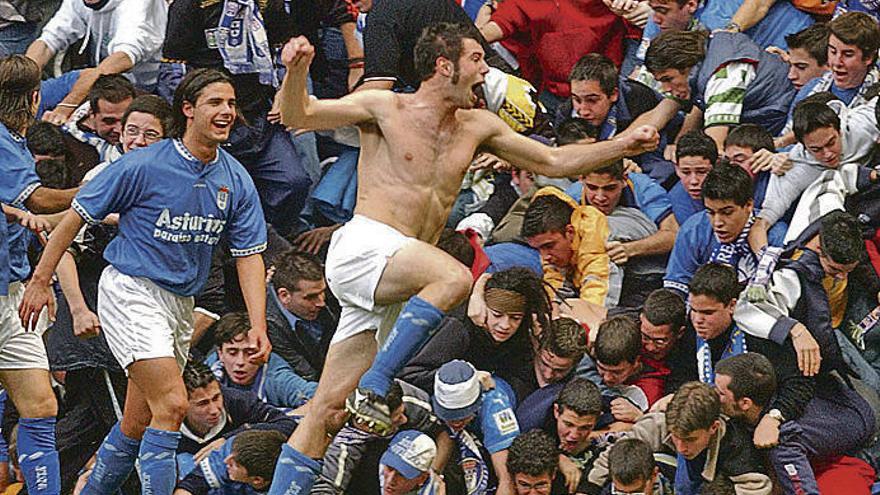 Cervero celebra un gol ante el ACF.