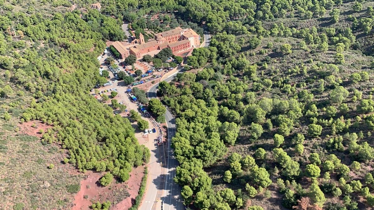 Imágenes de 2021 tomadas por el helicóptero de vigilancia forestal cubriendo el Rally Subida a la Santa de Totana.