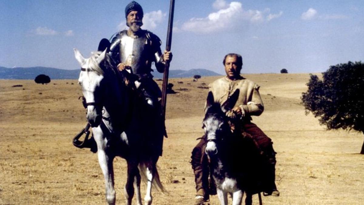 Fernando Rey y Alfredo Landa en Don Quijote