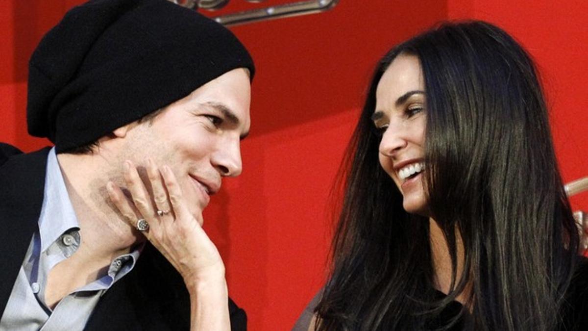 Ashton Kutcher y Demi Moore.