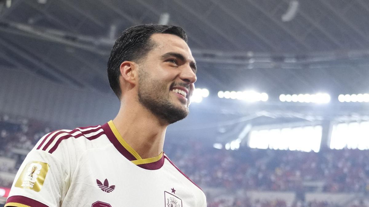 Mikel Merino durante el Mundial