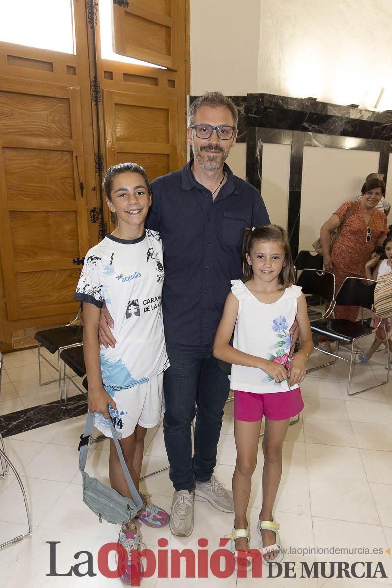 Recepción de los equipos de fútbol de las Escuelas Municipales de Caravaca que han conseguido ascenso