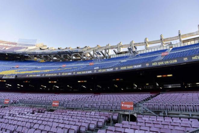 ¡El Camp Nou cambia de cara! Así están las obras en el Gol Sud