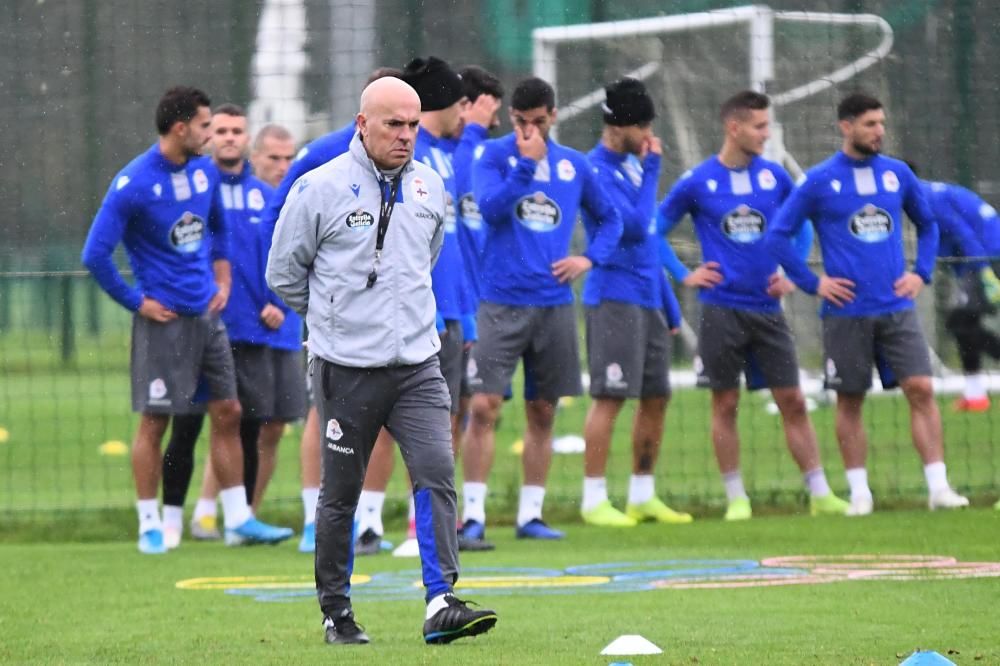 Entrenamiento en la ciudad deportiva de Abegondo.