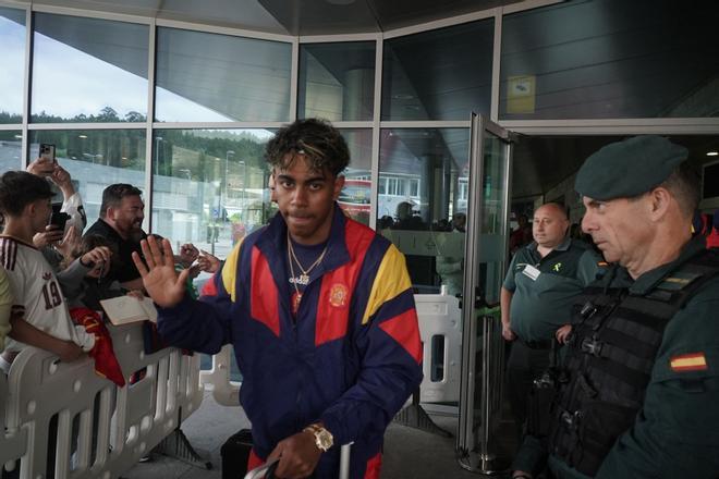 Llegada de la Selección Española a A Coruña