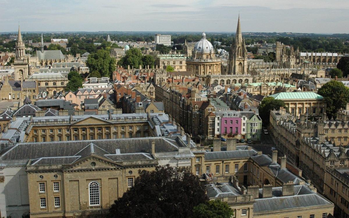 Casco antiguo de la ciudad de Oxford, en Gran Bretaña