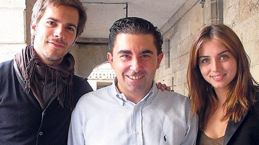 Marc Clotet, Pedro Villamarín y Ana de Armas.  // FdV