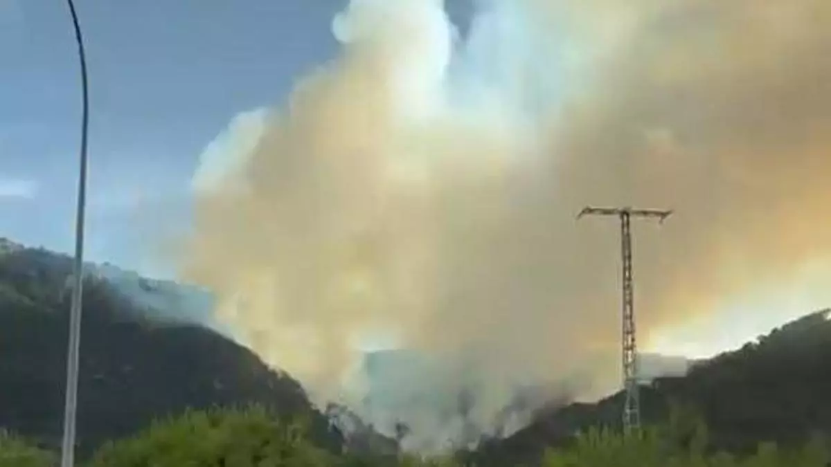 Un incendio en las faldas del Maigmó en Tibi obliga a movilizar medios aéreos