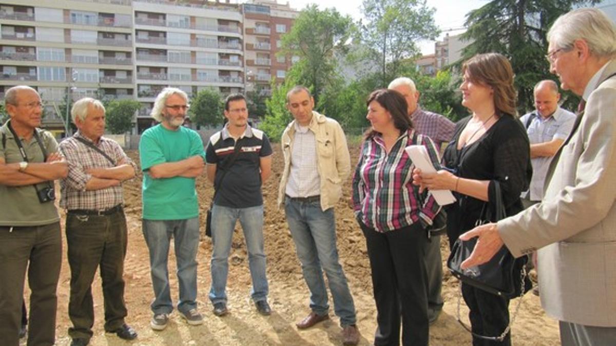 Imagen de la presentación de la huerta comunitaria de Ca n'Anglada celebrada este miércoles en Terrassa.