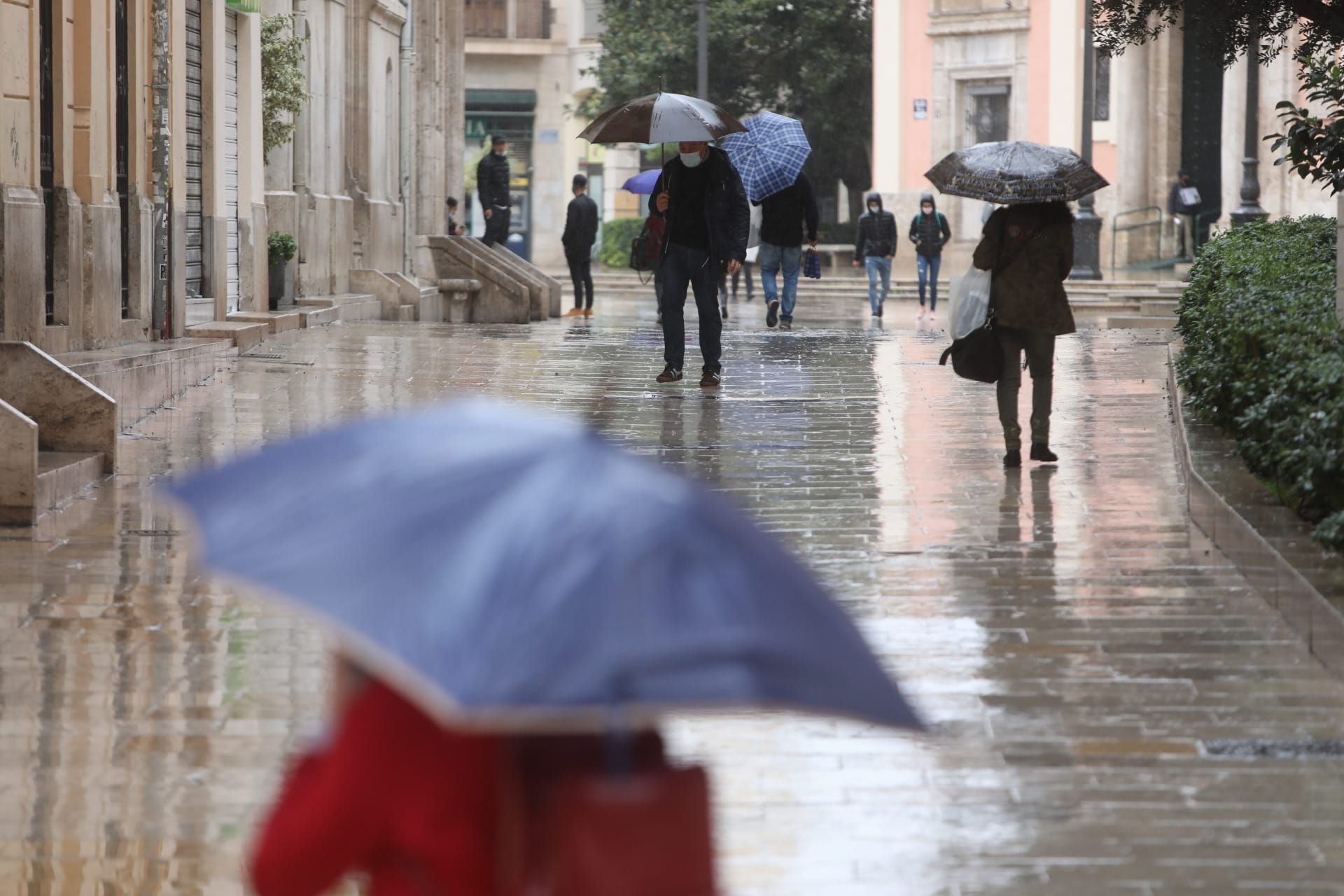 Temporal de lluvia en València