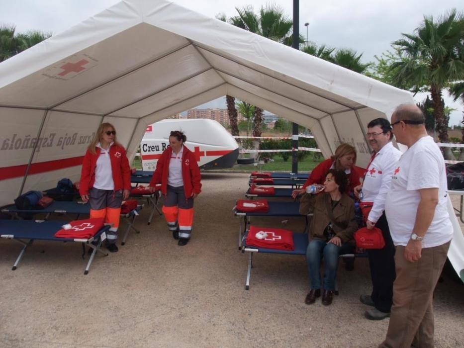 Simulacro de Cruz Roja en Castelló