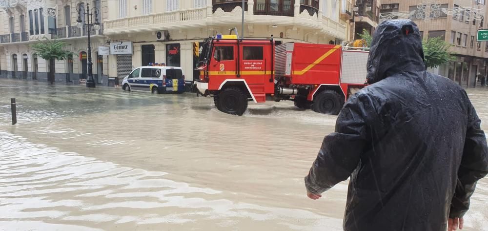 El corazón de Orihuela, inundado