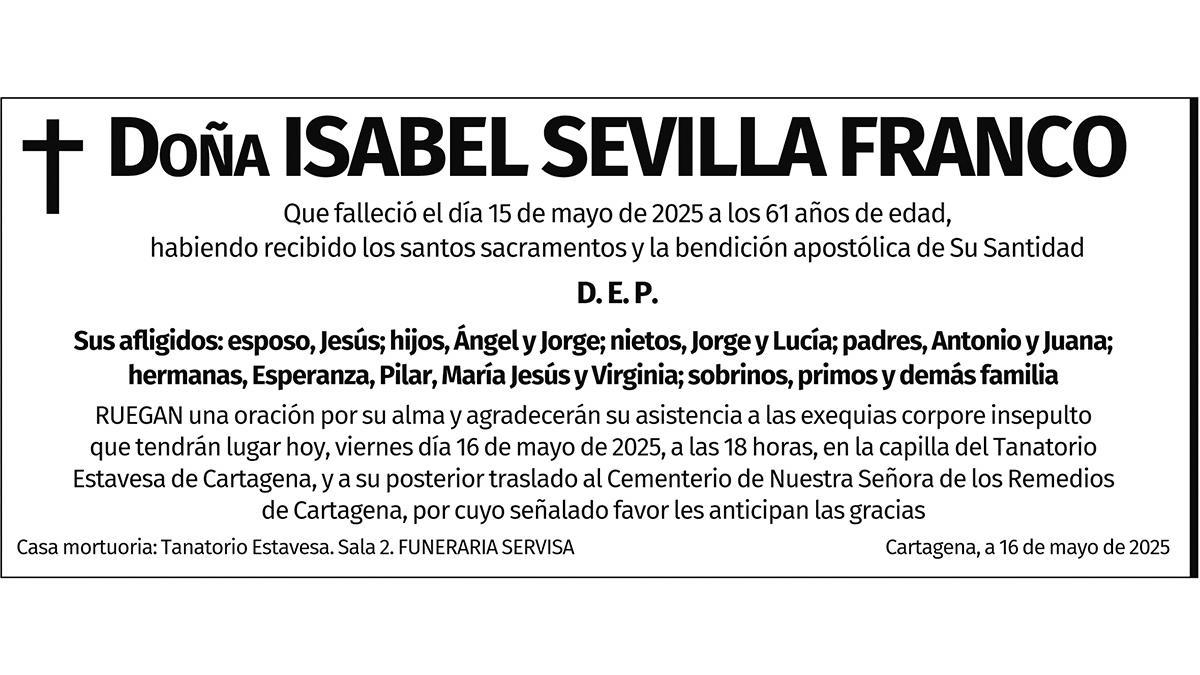 Dª Isabel Sevilla Franco