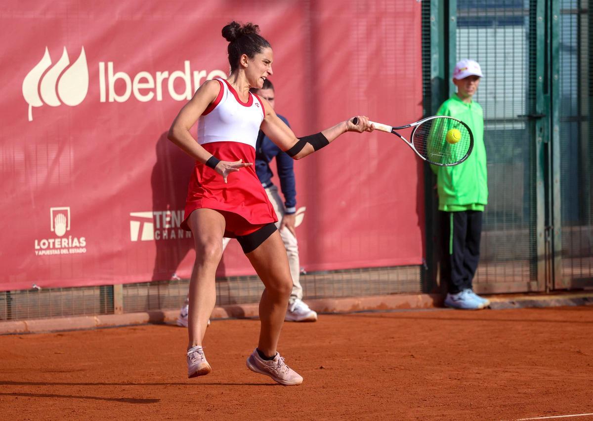 Ángela Fita durante la final del Campeonato de España de Tenis Absoluto