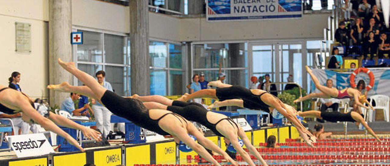 La piscina interior de Son Hugo, durante un campeonato celebrado en 2011.