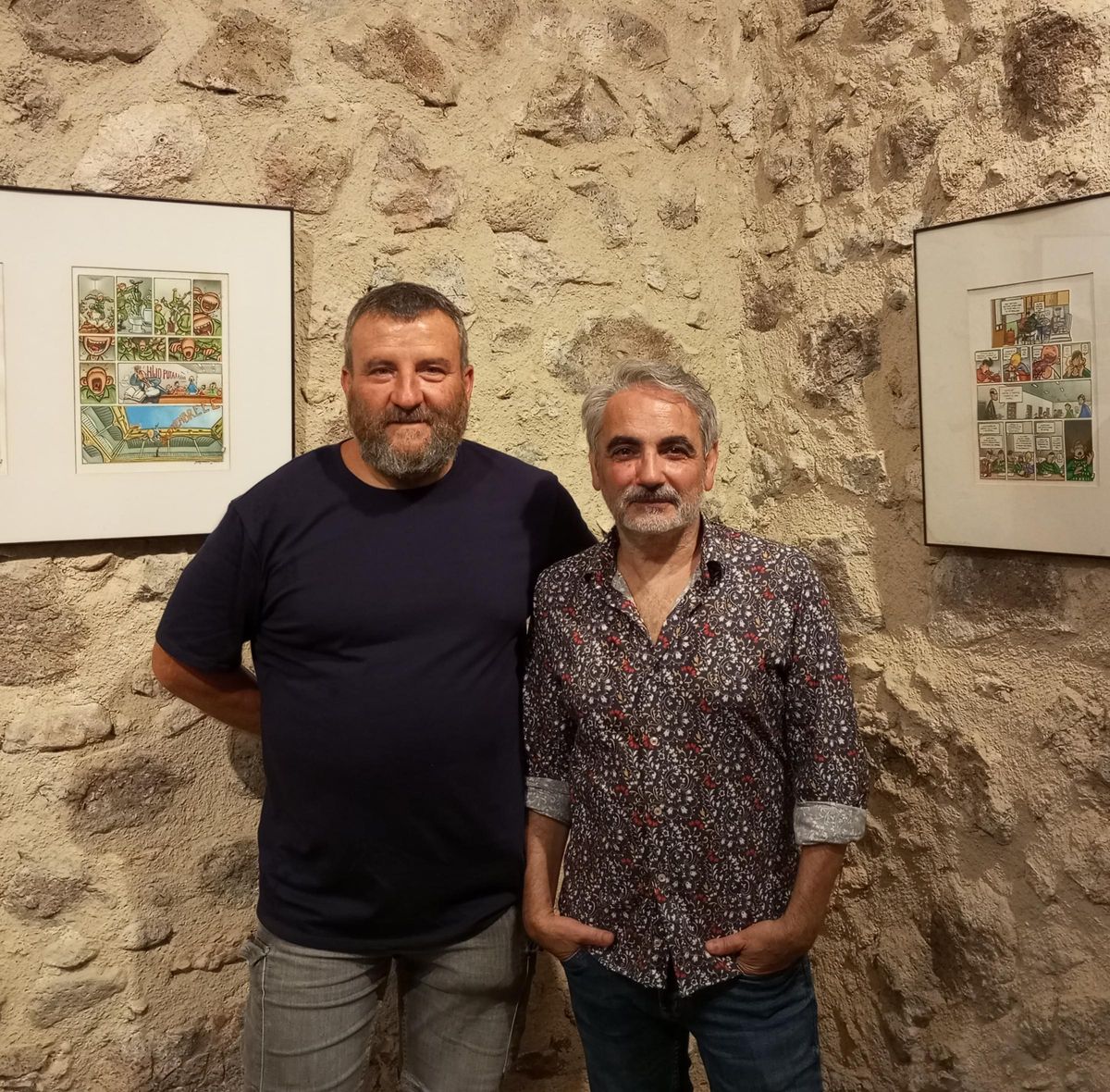 Jorge Gómez (i) y Juan Álvarez, pareja artística con casi cuarenta años de trayectoria conjunta.