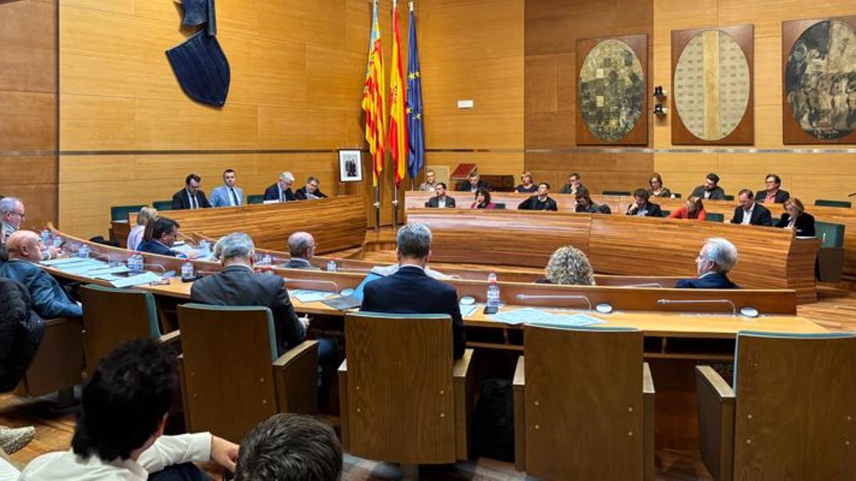 Un momento del pleno de la Diputación de Valencia.
