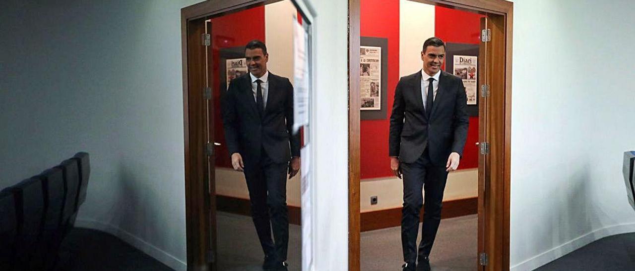 Pedro Sánchez, en la Moncloa, tras la conferencia de presidentes autonómicos del pasado domingo.