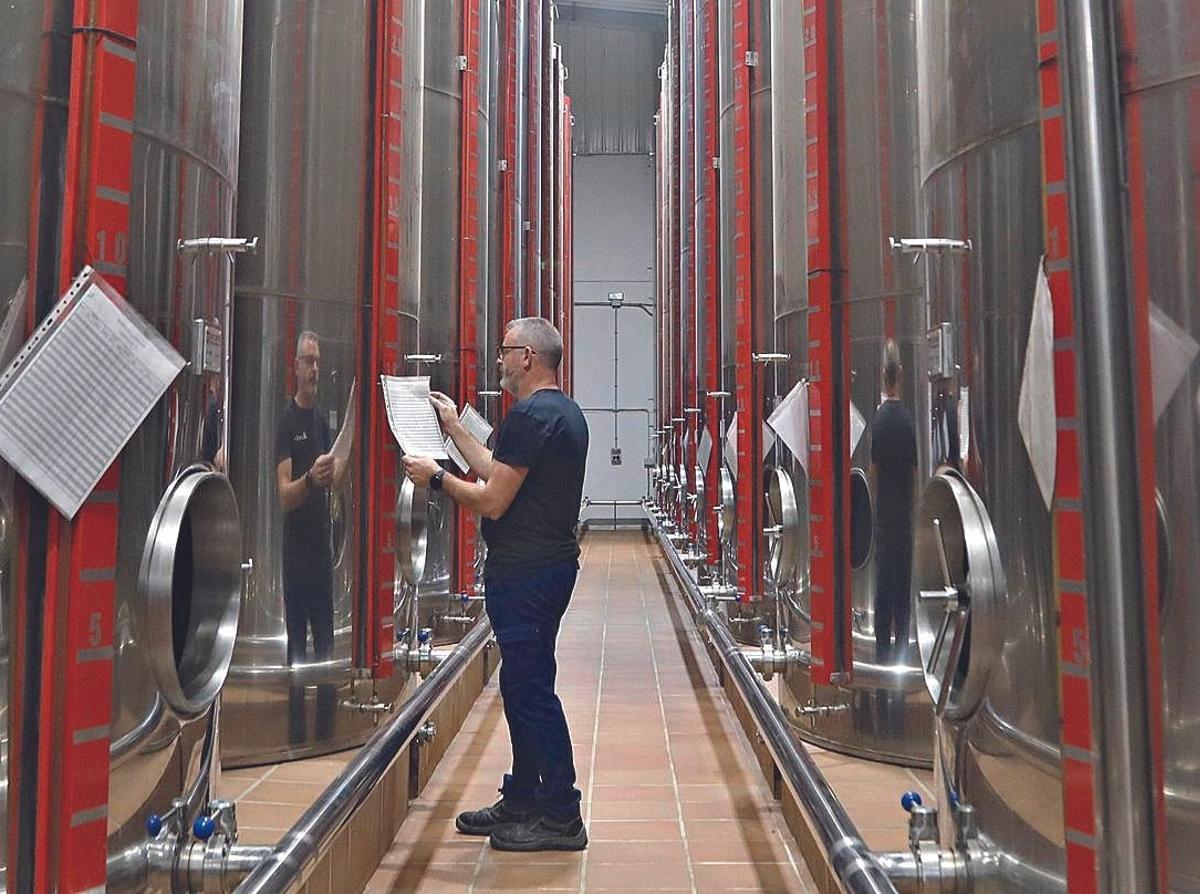 Un trabajador, en una cooperativa.