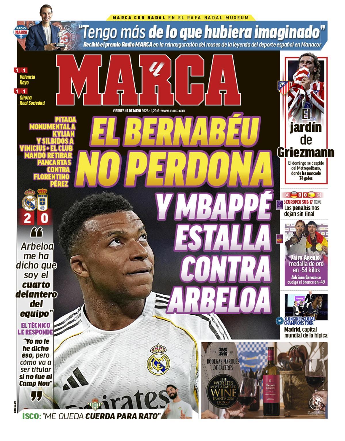 El incendio con Mbappé, en las portadas de hoy