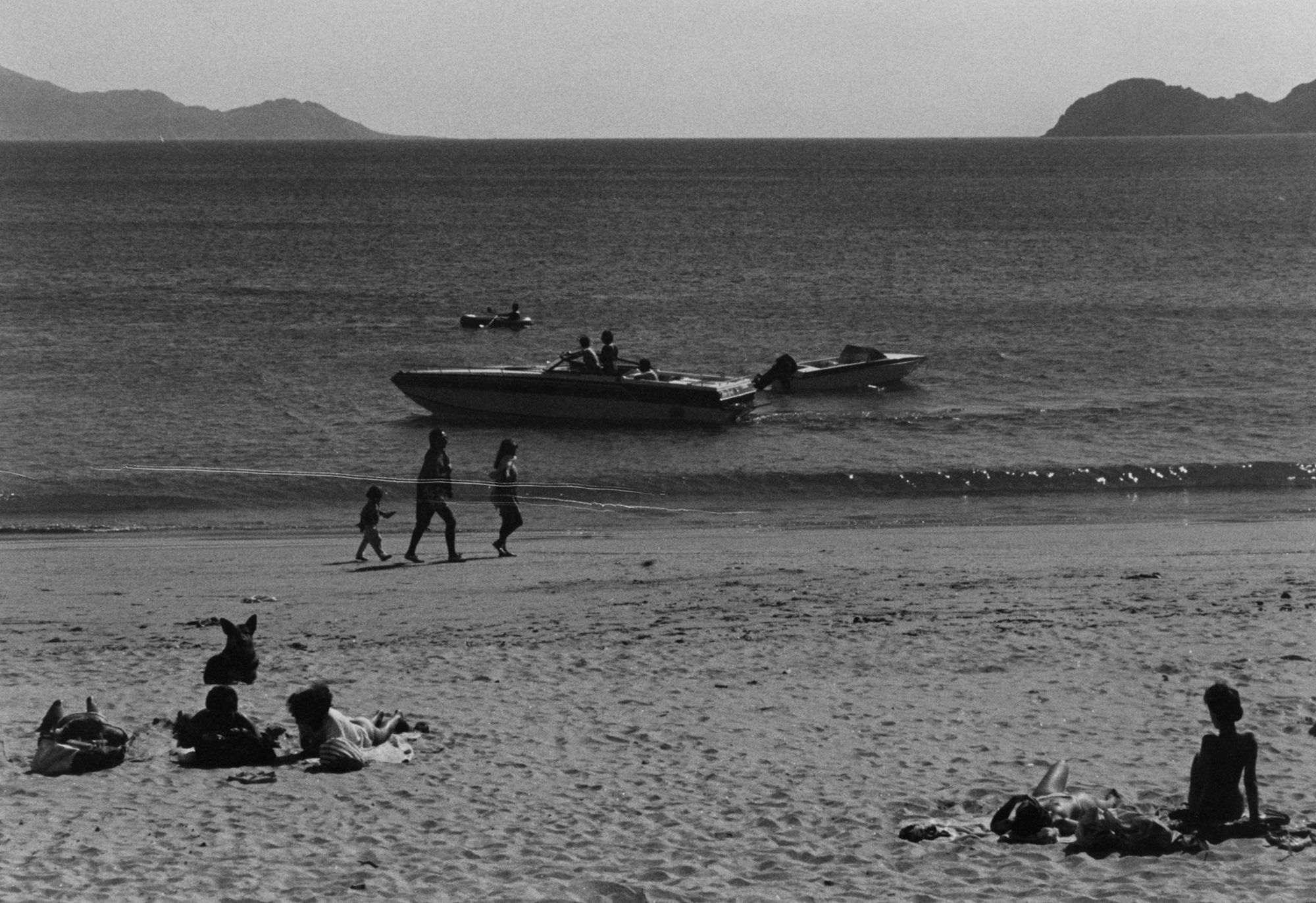 La playa de Barra, en Cangas, en los años 80