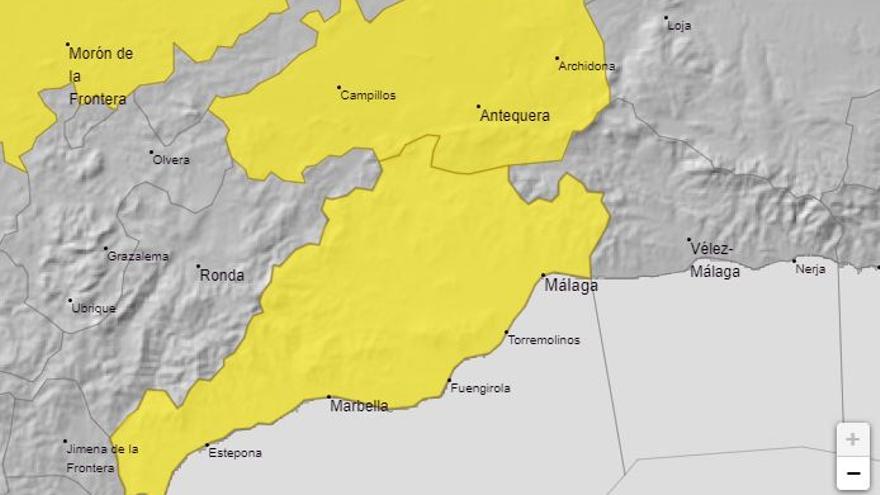 El terral activa el aviso amarillo en la Costa occidental y la capital de Málaga