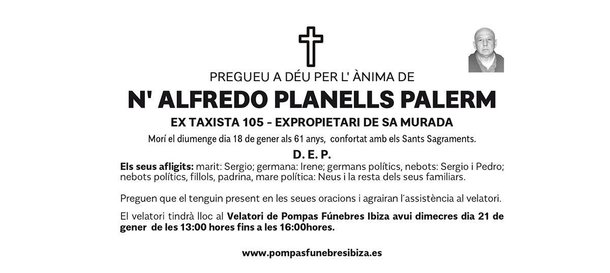 Esquela Alfredo Planells Palerm