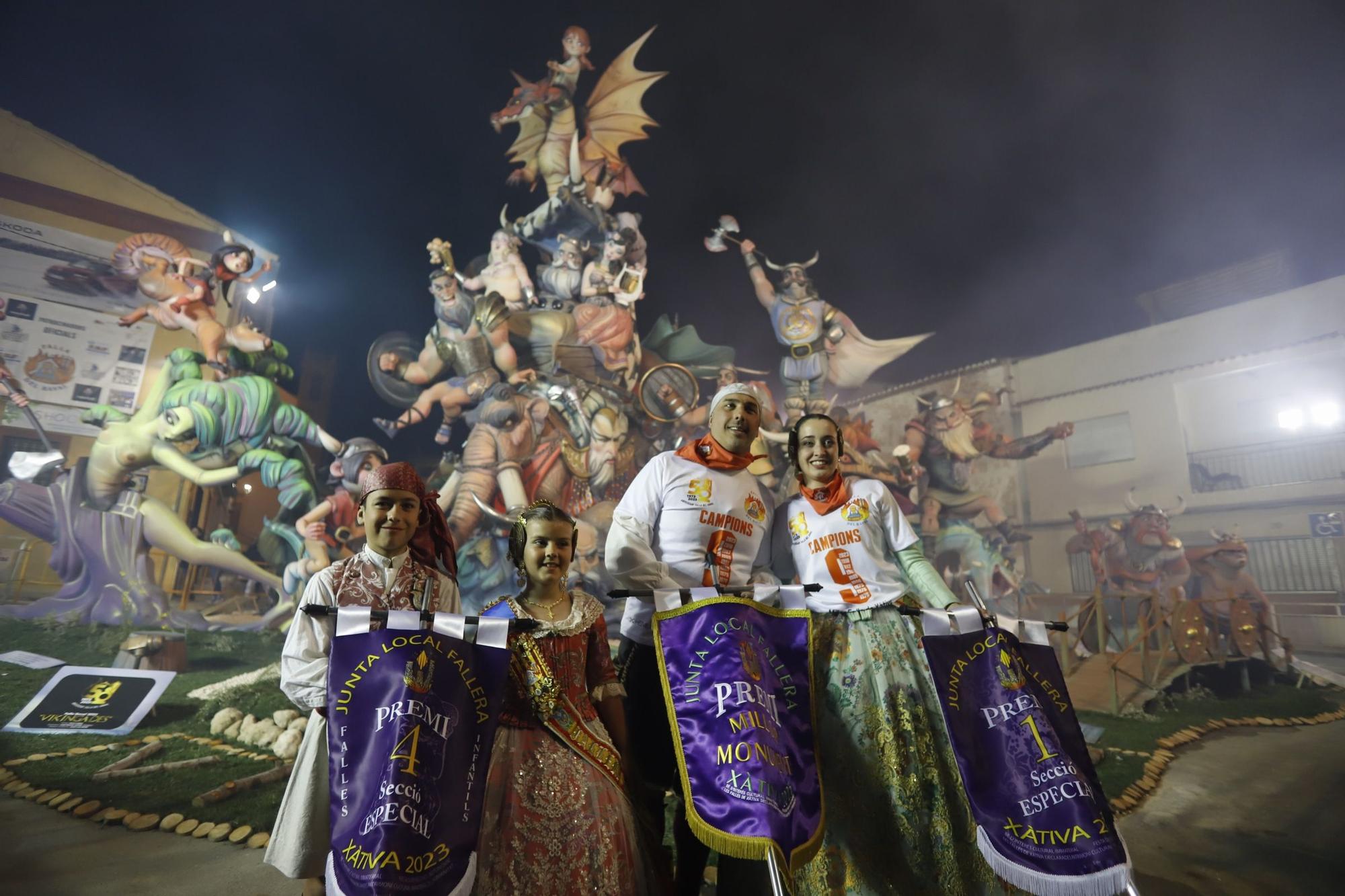 Así se han festejado los grandes premios en las Fallas de Xàtiva