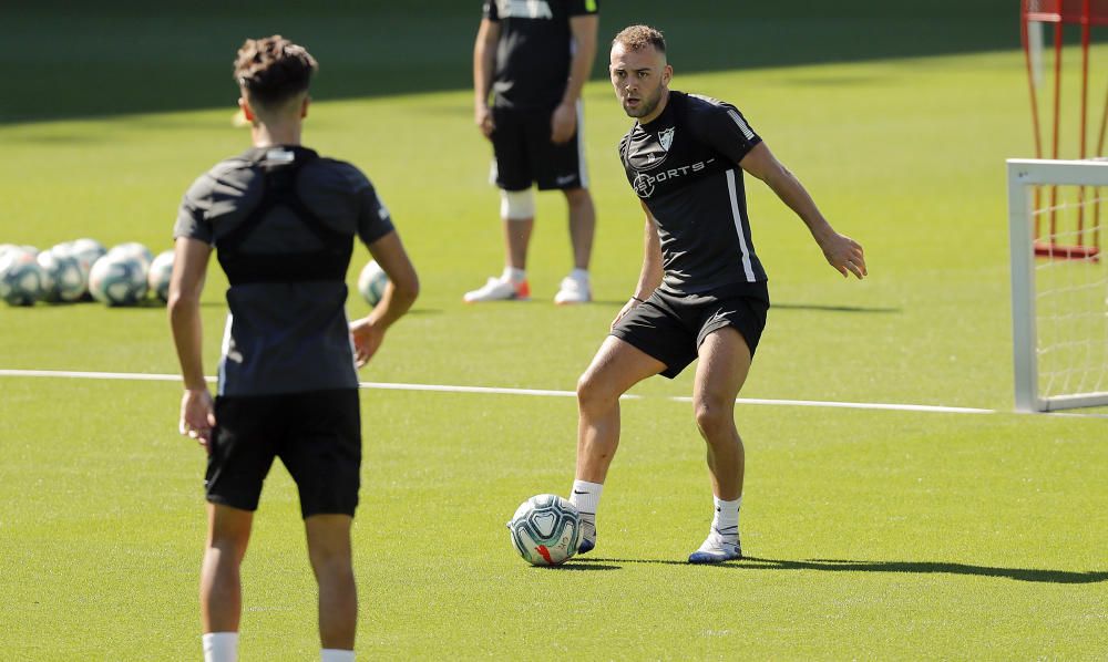 Primer entrenamiento de grupo del Málaga CF