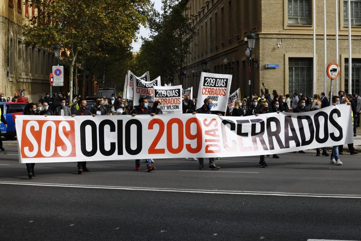 Manifestación de la hostelería en Zaragoza