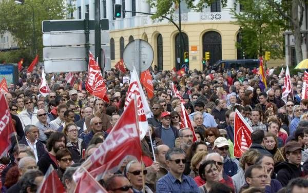 Manifestación contra los recortes en Zaragoza