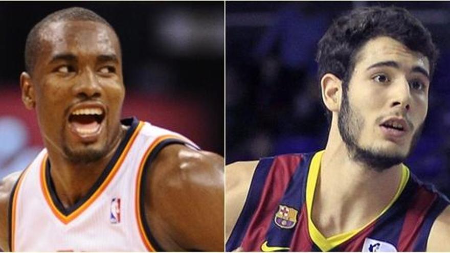 Serge Ibaka y Álex Abrines.