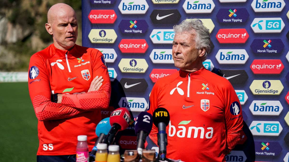 Solbakken atendiendo a la prensa en Marbella durante la concentración