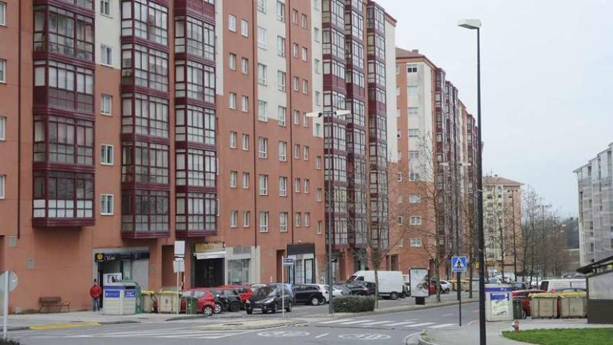 Edificios de vivendas no barrio residencial de Novo Mesoiro.