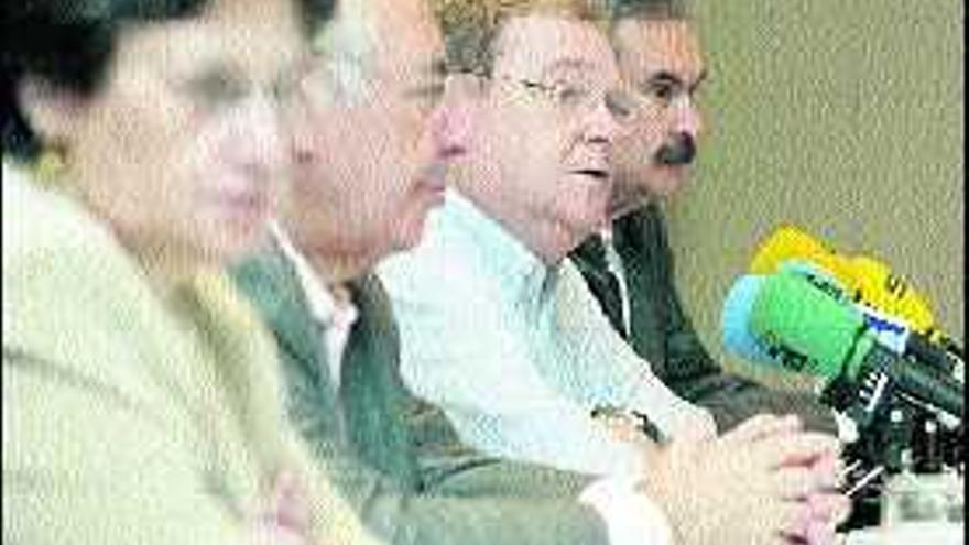 María José Ramos, Vicente Álvarez Areces, Severino García Vigón y Graciano Torre, ayer, en Ciudad del Cabo.