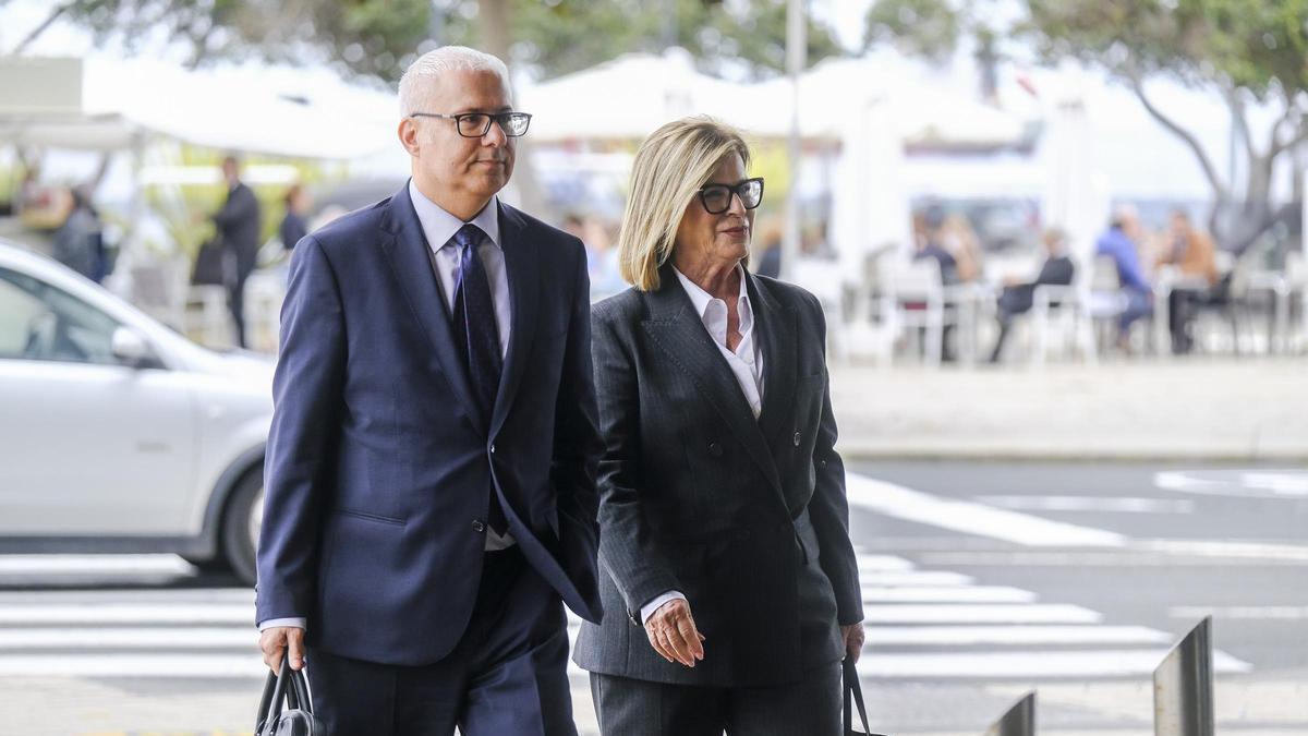 Entrada de Inmaculada Medina a la Ciudad de la Justicia para declarar por el ‘caso Valka’