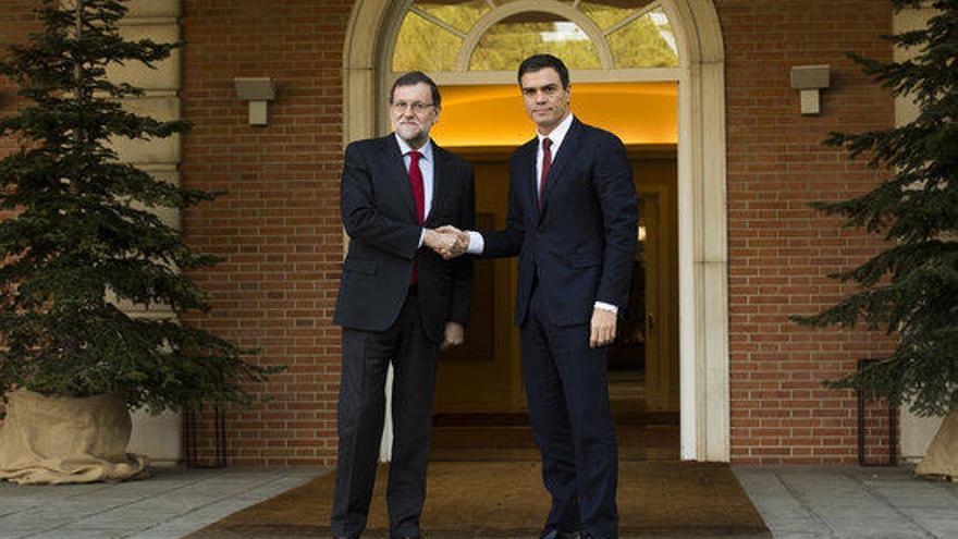 Rajoy i Sánchez a la Moncloa.